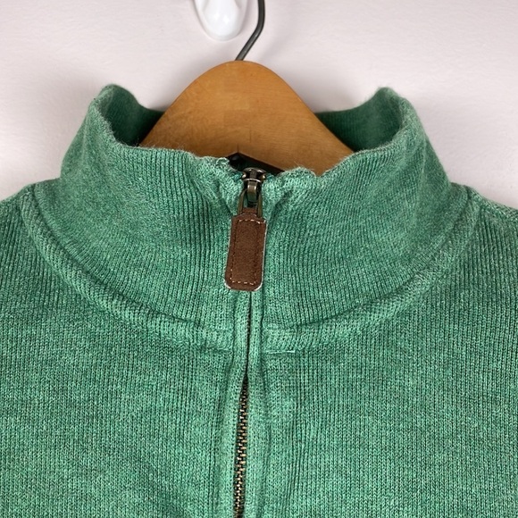 Polo Ralph Lauren Pullover Sweater SZ L Men 3/4 Zip Green - Picture 5 of 13